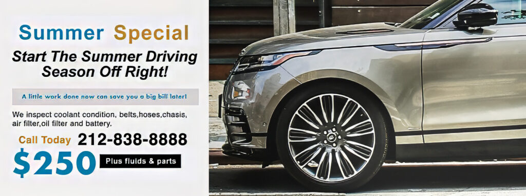 LandRover special scheduled service offer from LandRover-Repair-NYC a division of the Manhattan Auto Repair Group in New York City. Our expert LandRover mechanics are some of the best in the business. We fix LandRovers right in NYC near me.